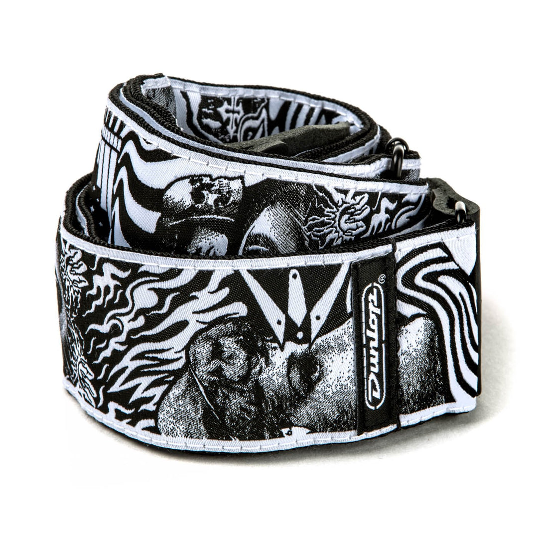 Dunlop ILD04 I Love Dust Strap Skull Black/Wh