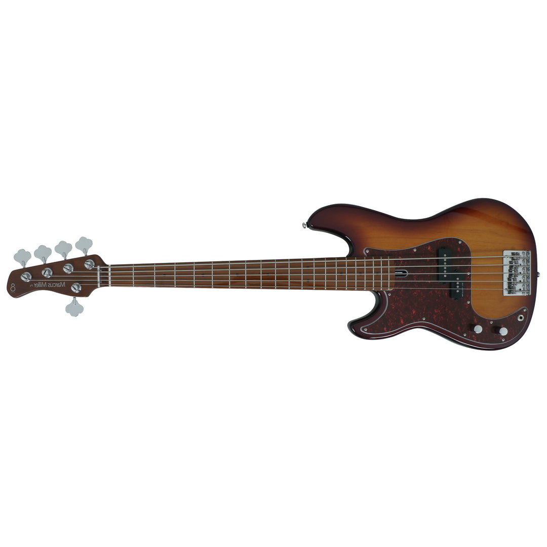 Sire Marcus Miller P5 Alder 5-String 2nd Gen Electric Bass Guitar  (Tobacco Sunburst) Left-Handed