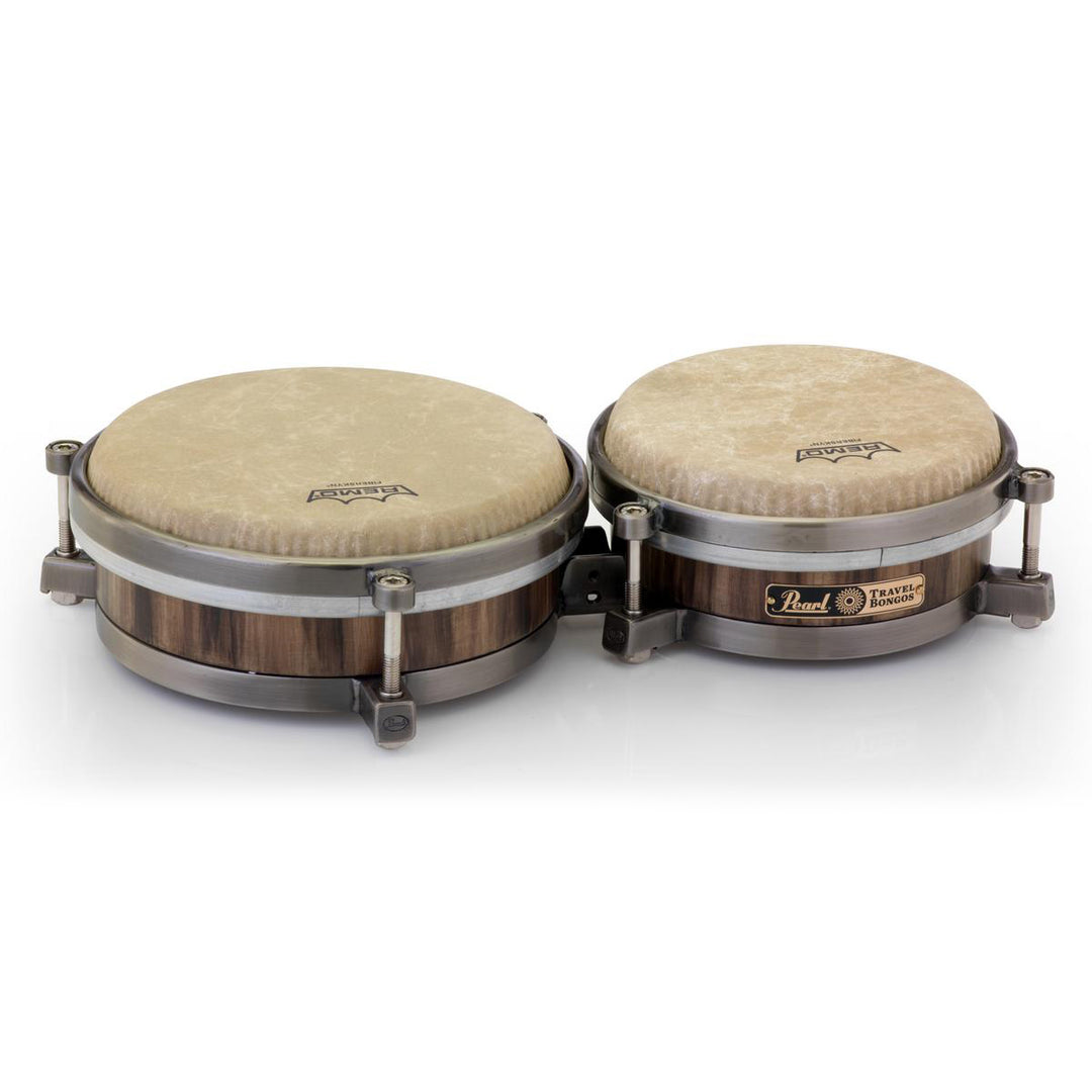 Pearl PTB785510 Travel Bongos 7” and 7.5” - Caramel Brown