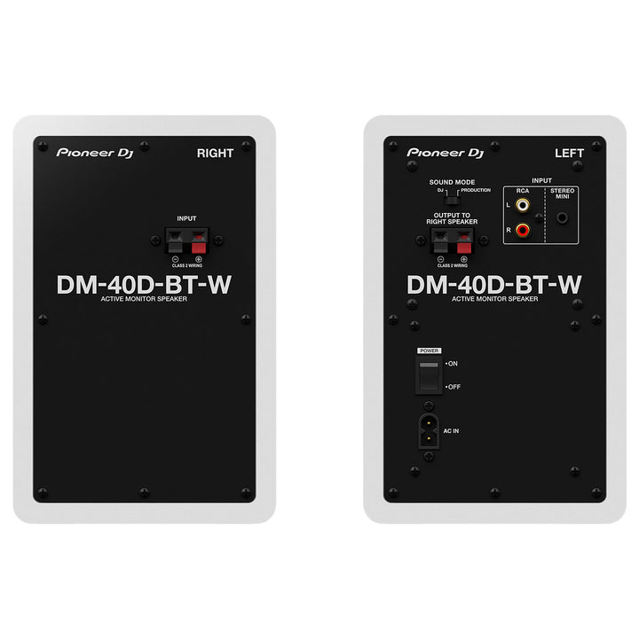 Pioneer DM-40D-BT-W 4” desktop monitor system with Bluetooth® functionality (White)