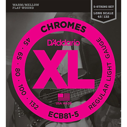D'Addario ECB81-5 - SET BASS CHROMES 45-132 5STR