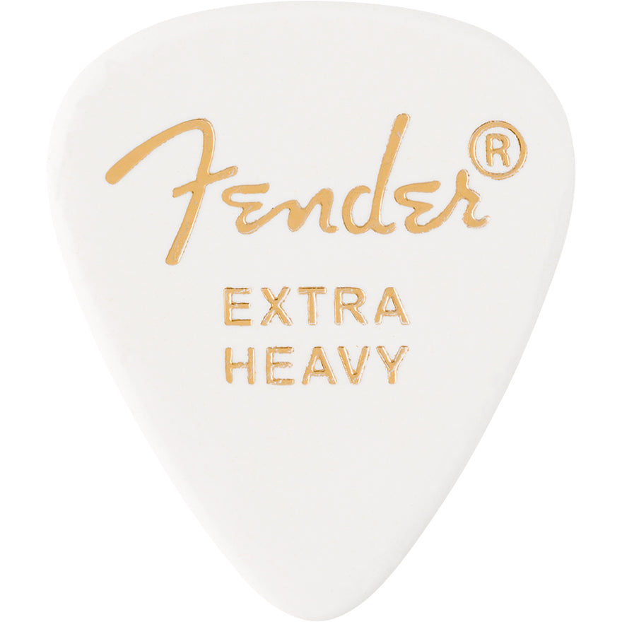 Fender Guitar Picks 351 Shape Premium Picks (12-Pack) Extra Heavy - White