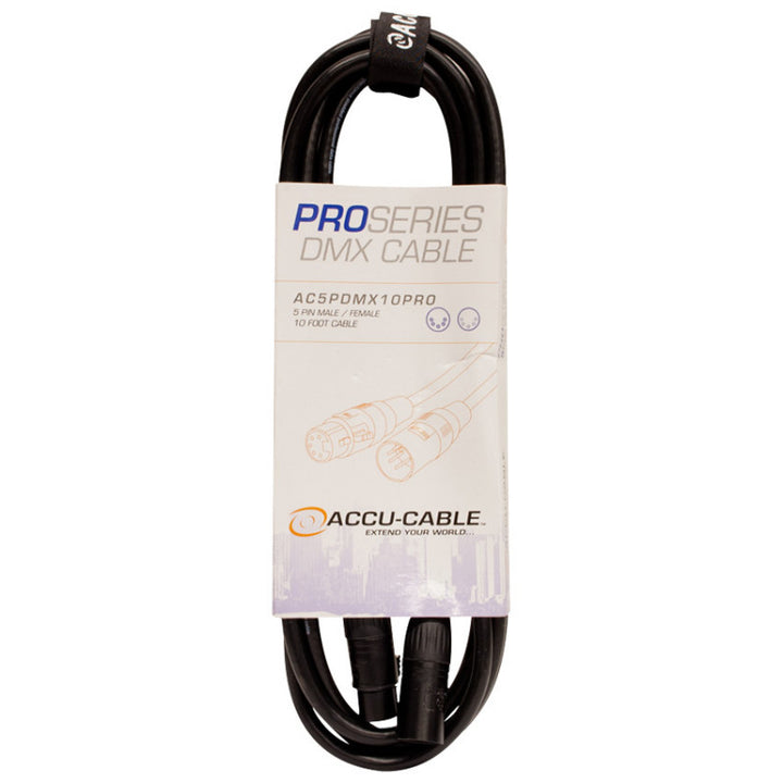 Accu-Cable Professional 3-Pin DMX Cable 10 Feet