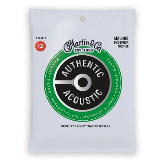 Martin MA540S Authentic Acoustic Marquis Silked 92/8 Ph. Bronze Guitar Strings - Light 12-54