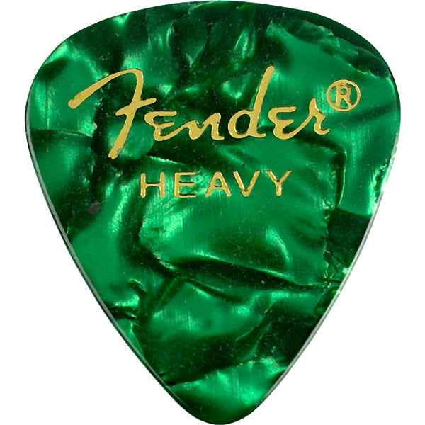 Fender Guitar Pick 351 Shape Premium 1 Gross - Green Moto - Heavy, 144-Count