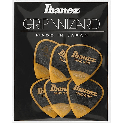 Ibanez PPA16XSGYE Grip Wizard, Sand Grip, Polyacetal, Extra Heavy (1.2mm), Yellow x 6pcs