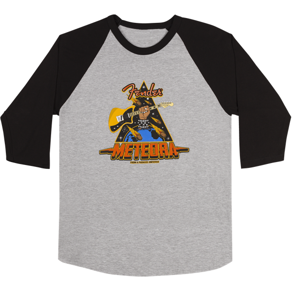 Fender Meteora Raglan Gray and Black Shirt