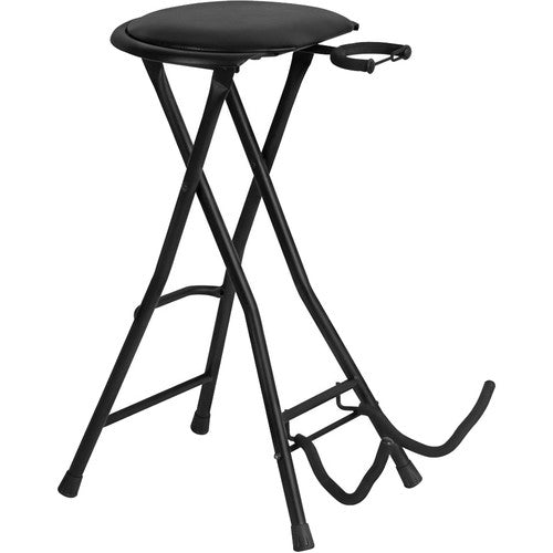 On-Stage DT7500 - Guitarist Stool with Integrated Guitar Stand