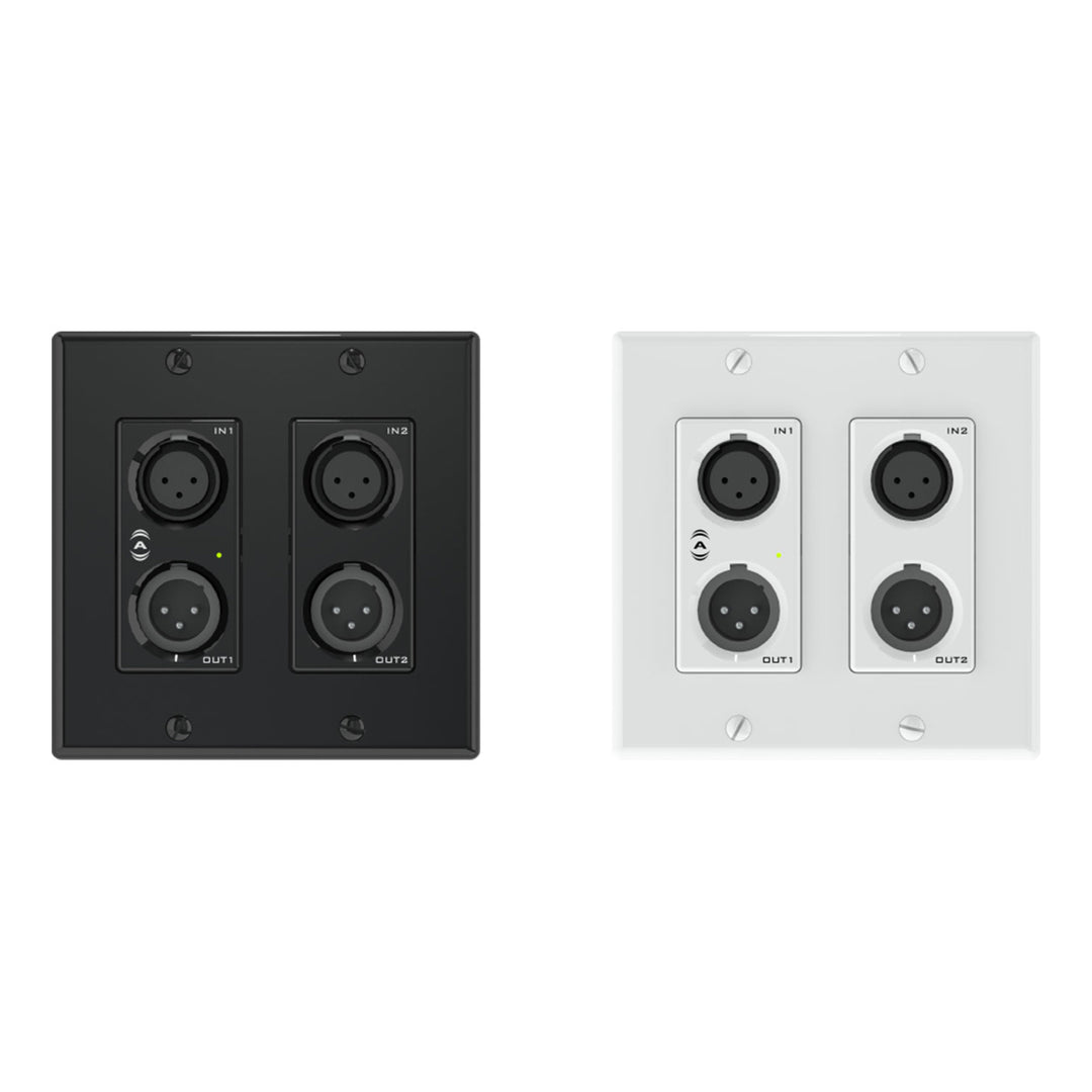 Attero Tech by QSC unDX2IO+ Dante / AES67 Network Audio Wallplate