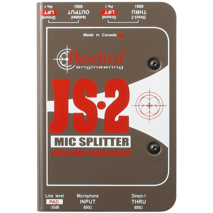 Radial JS-2 - Two-Way Microphone Signal Splitter