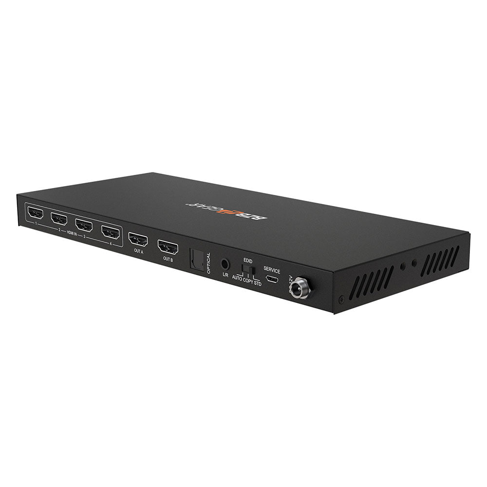 BZBGEAR - 4X2 HDMI 4K 60Hz 18Gps Matrix Switcher with Audio/Downscaling Support