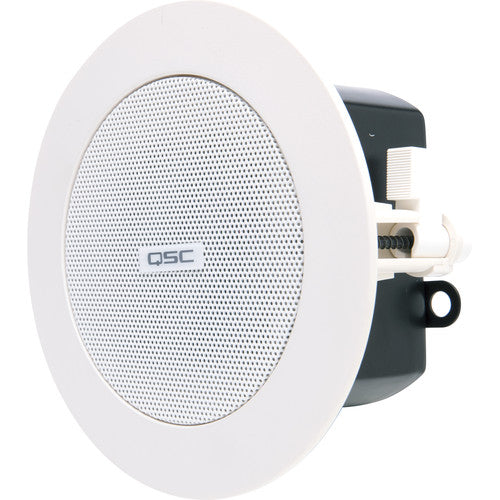 QSC 2.75'' Small Format Ceiling Satellite Loudspeaker with C-Ring White) (Pair)