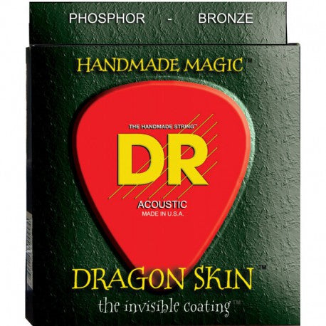 DR Strings DSA-12/56 (Bluegrass) - Dragon Skin Clear Coated Acoustic: 12, 16, 24, 34, 45, 56