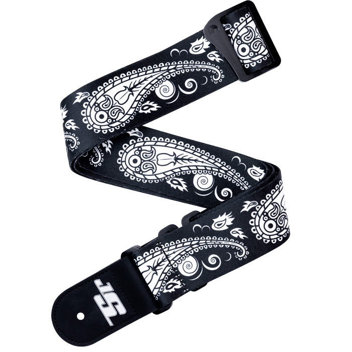 D'Addario Joe Satriani Polyester Swivel Guitar Strap - Black Pattern