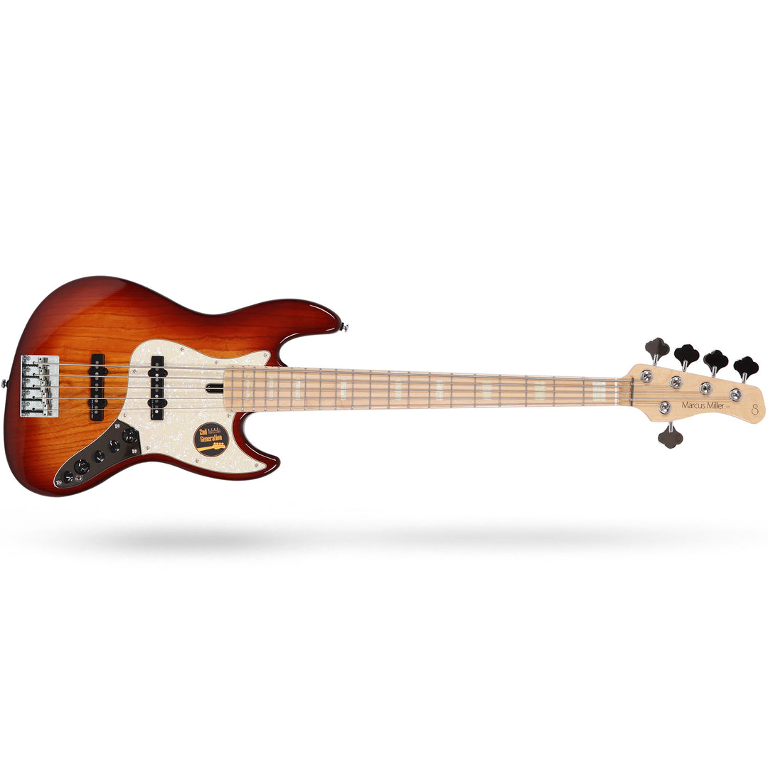 Sire Marcus Miller V7 Swamp Ash 5-String 2nd Gen Electric Bass Guitar - Tobacco Sunburst