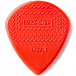 Dunlop 471R3N MaxGrip JazzIII red nylon (24) 1.38 gauge