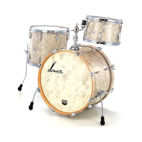 Sonor Vintage Series 3-Piece Shell Pack Drum Kit w/ 20" Bass Drum & Mount - Vintage Pearl