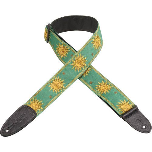 Levy's MPJG-SUN-GRN Woven Guitar Straps