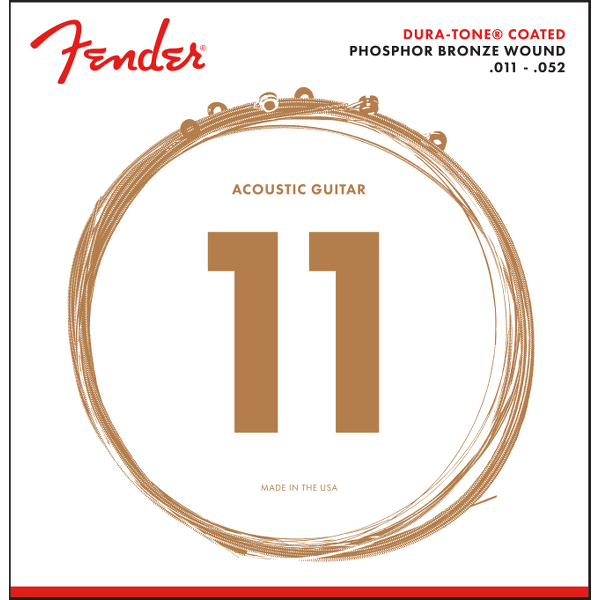 Fender Dura-Tone Coated Phosphor Bronze Strings (11-52)
