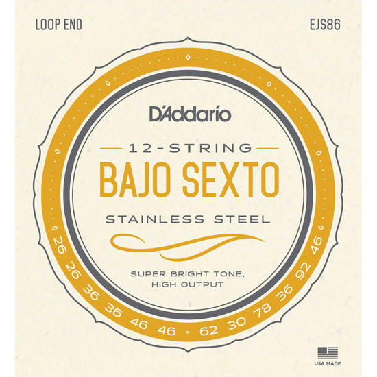 D'Addario EJS86 - SET BAJO SEXTO STAINLESS