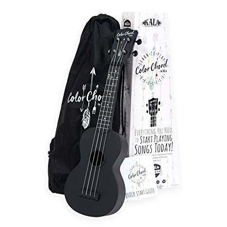 Kala Learn-To-Play Color Chord Ukulele Kit - Black