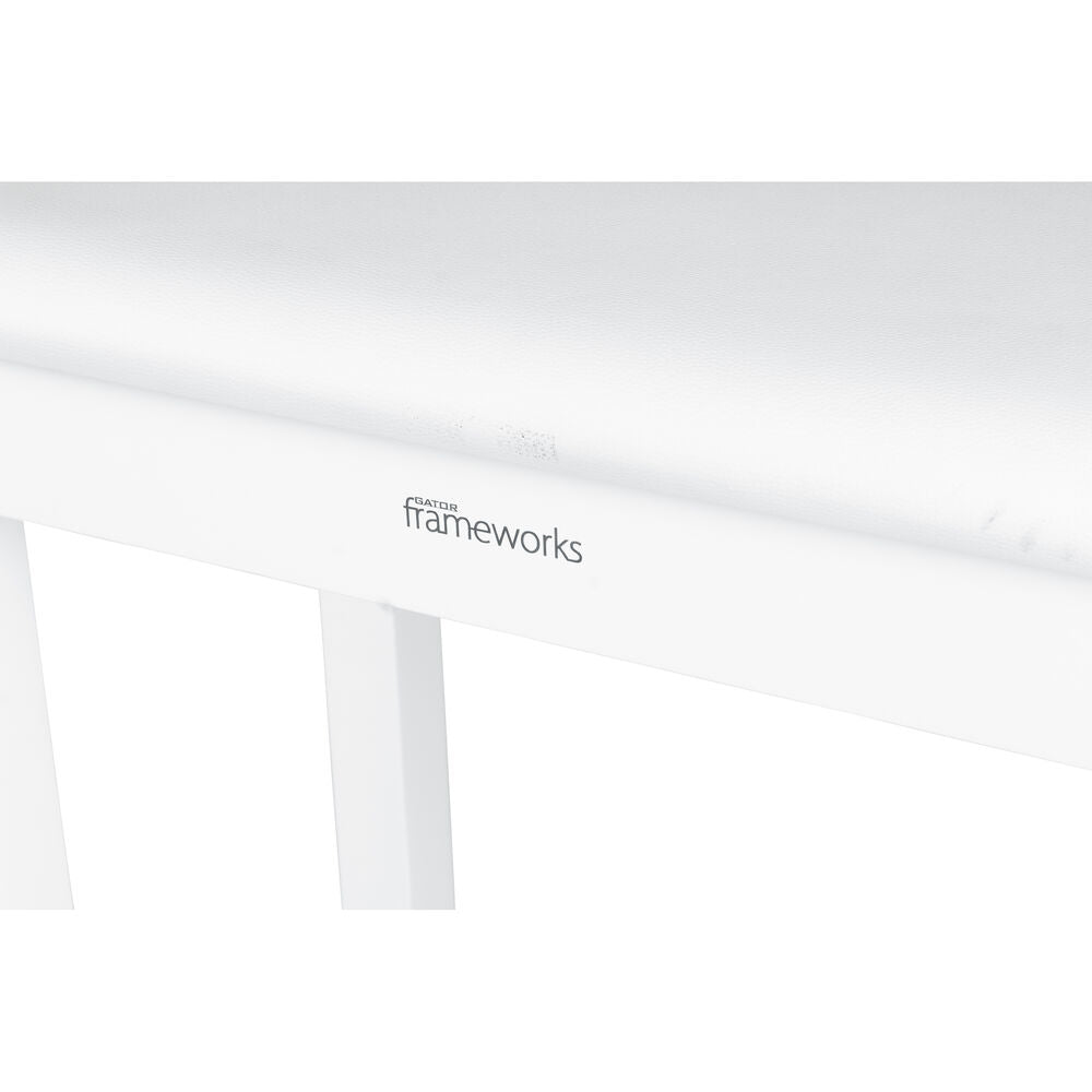 Gator Traditional Wooden Piano Bench - White