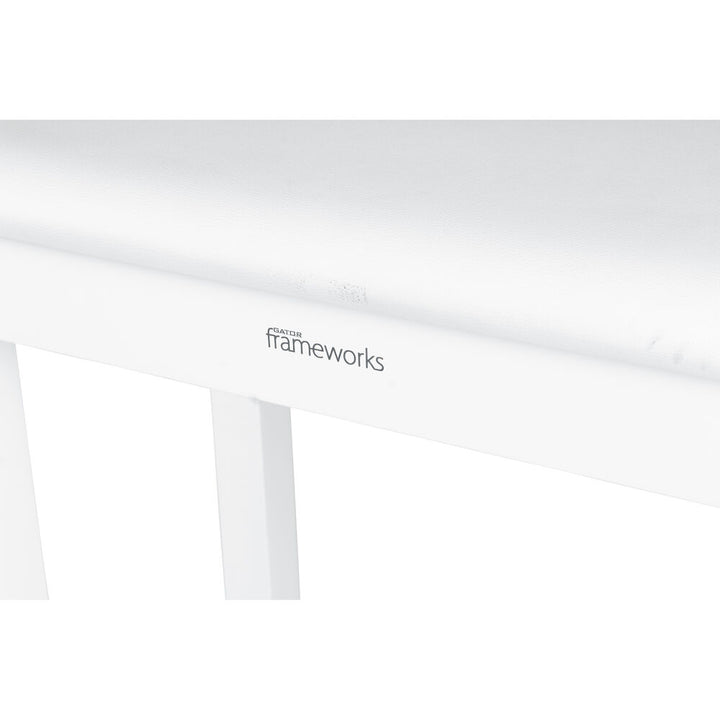 Gator Traditional Wooden Piano Bench - White