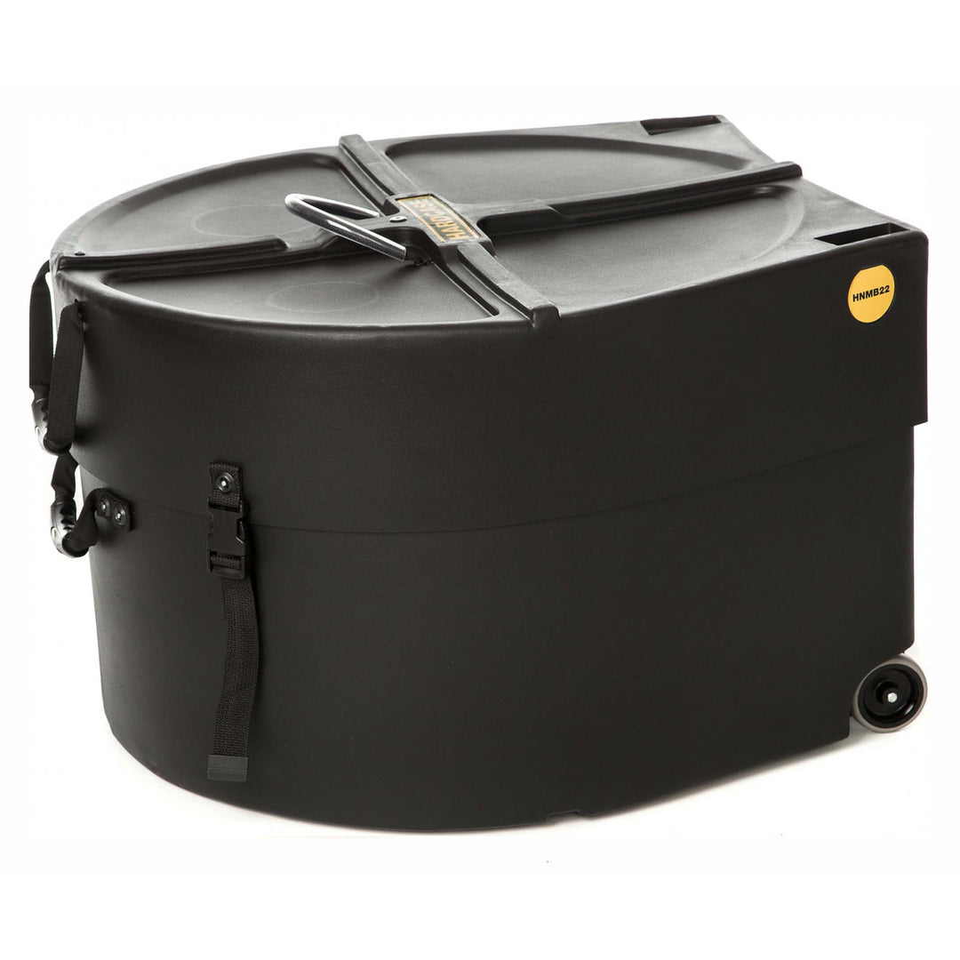 HARDCASE HNMB22 - Marching Drum Case w/ Wheels for Bass Drum - 22"X 14"