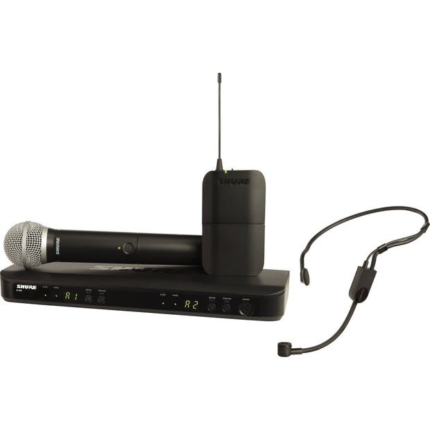 Shure BLX1288 Dual-Channel Handheld & Headset Combo Wireless Microphone System PGA31 J11: 596 - 616 MHz