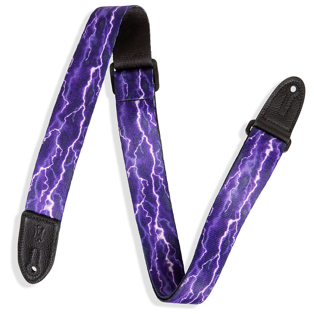 Levy's MPJR-004 Purple Bolt Kids Guitar Strap - Purple