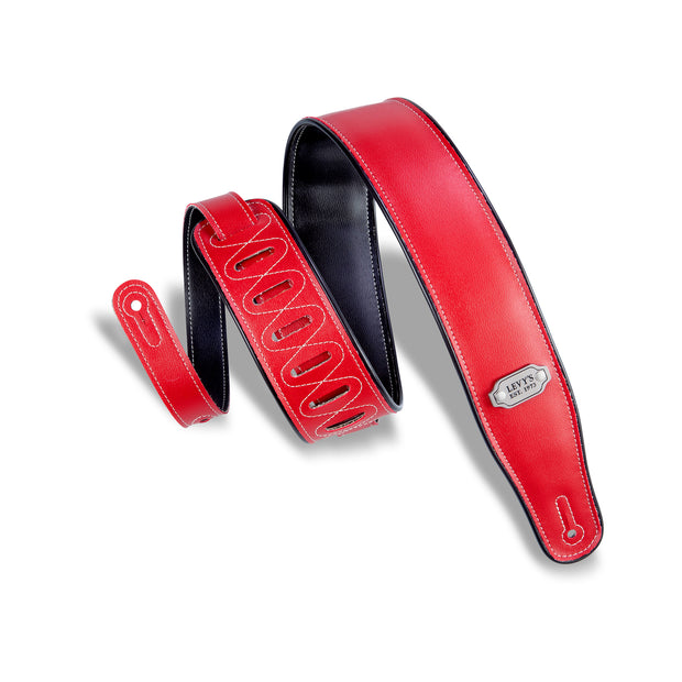 Levy's M26VP-RED_BLK Vinyl Guitar Straps