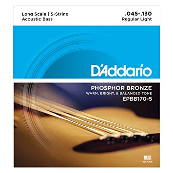 D'Addario EPBB170-5 - SET ACOUS BASS PB 45-130 5 STR