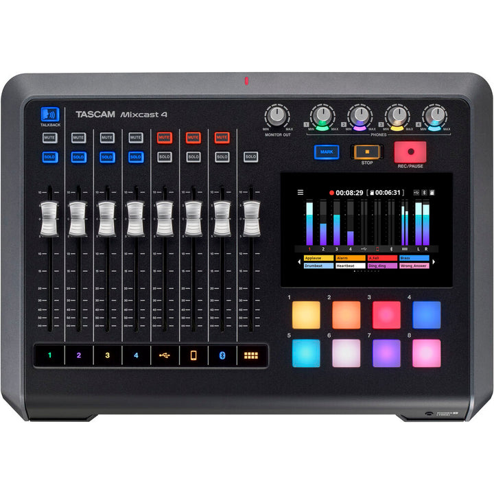 Tascam Mixcast 4 Podcast Mixer, Recorder, and USB Audio Interface