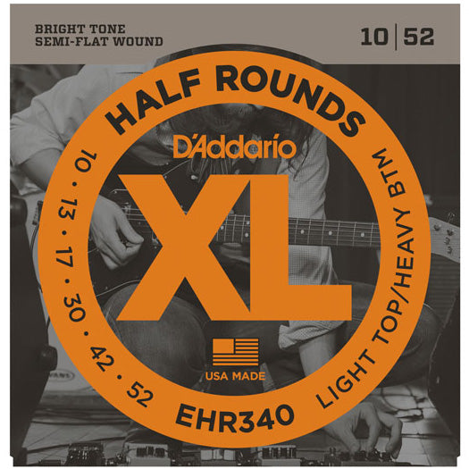 D'Addario EHR340 - SET GTR HALF RND REG LITE/HVY