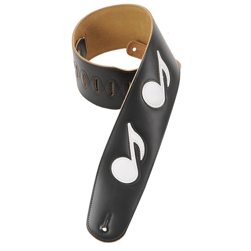 Levy's M4N-BLK Genuine Leather Bass Guitar Straps