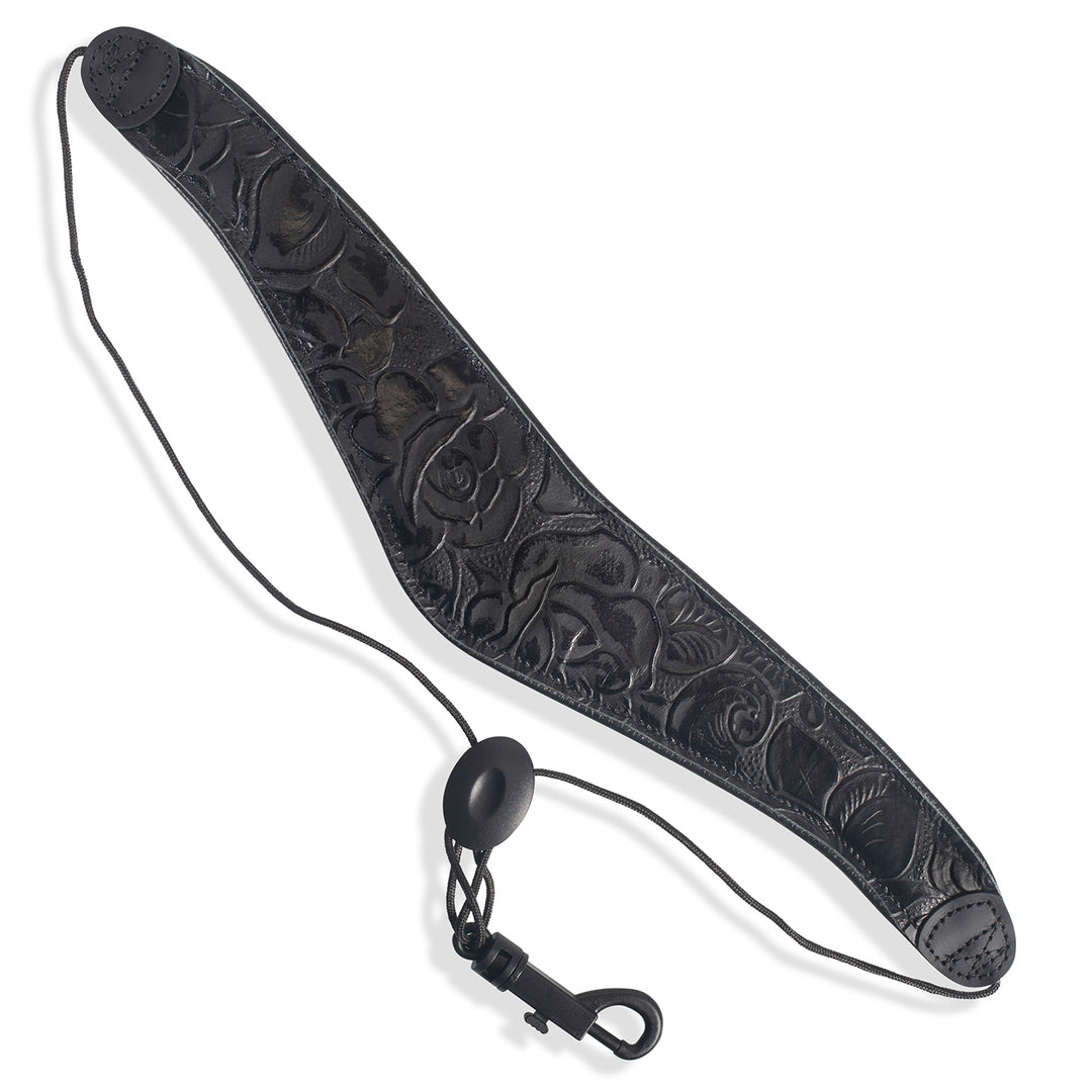 Levy’s M27W-003 Deluxe Black Rose Saxophone Strap - Black