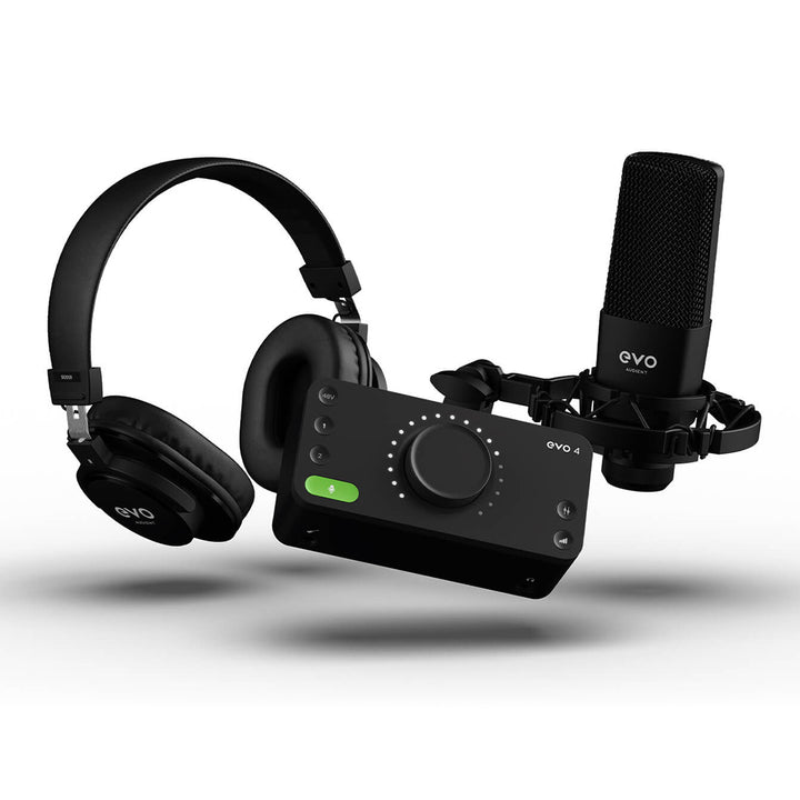 Audient EVO Start Recording Package (Interface, Mic, Headphones, Mount, Cable)