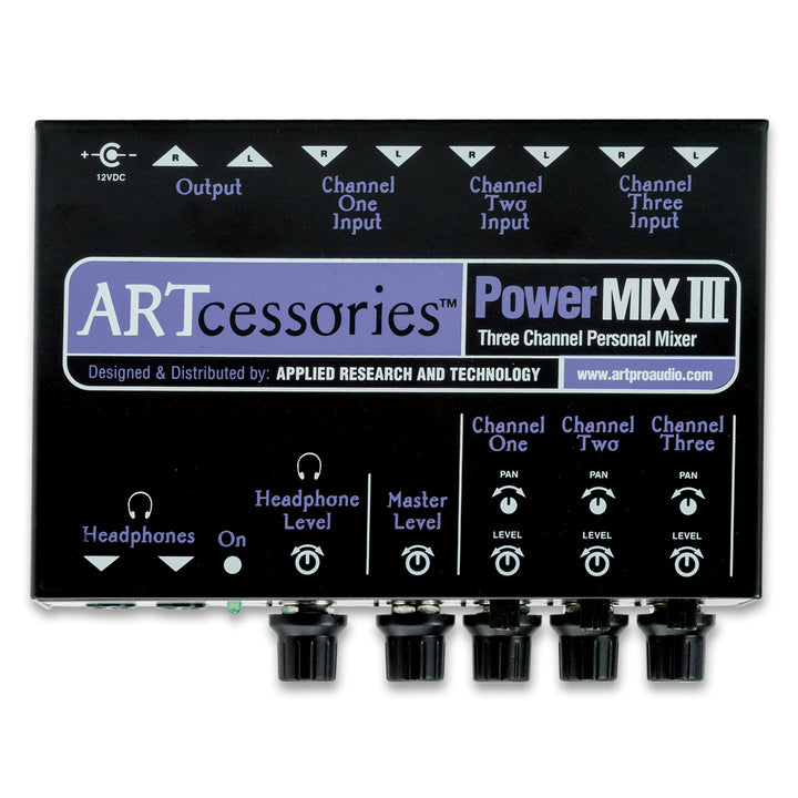 ART PowerMIX III 3-Channel Personal Stereo Mixer