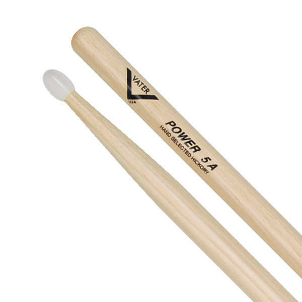 Vater VHP5AN - Vater American Hickory Drumsticks-Power 5A-Nylon Tip Drumsticks