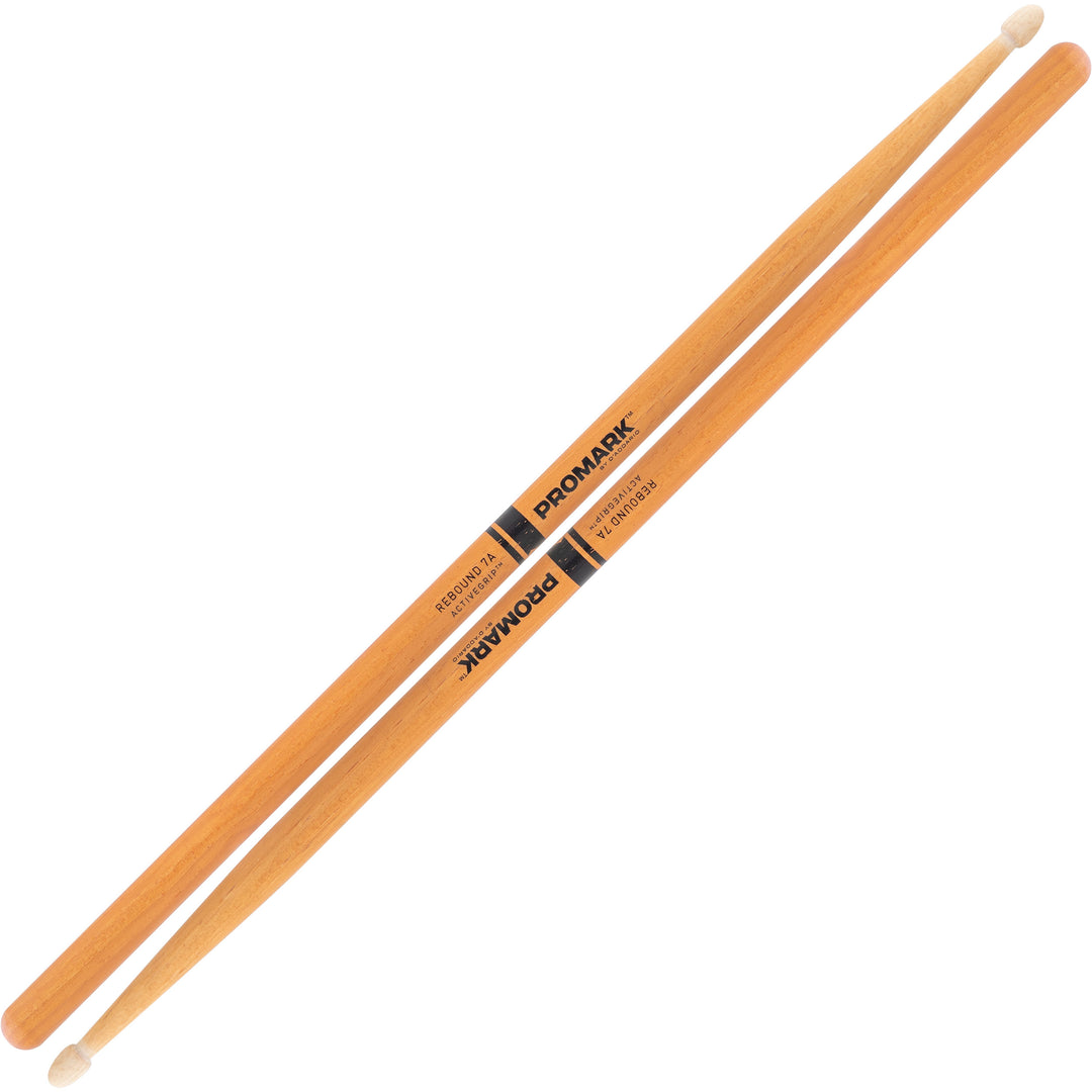 Promark R7AAGC-Promark Rebound 7A Activegrip Clear  DrumSticks With Acorn Tips