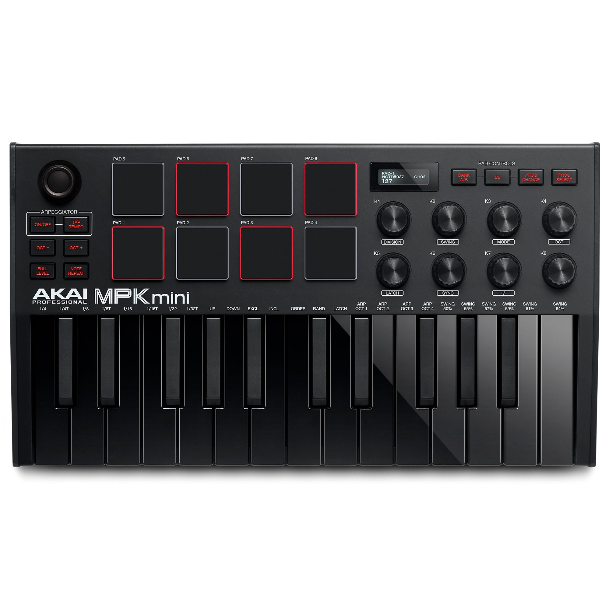 Akai MPK Mini Mk3 Portable USB MIDI Keyboard Controller - Black