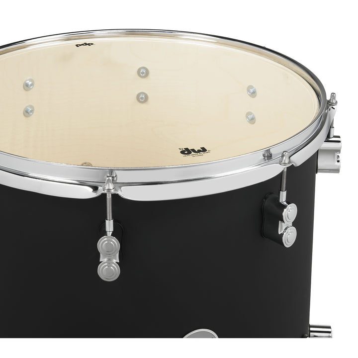 PDP Concept Maple Finish Ply CM5 5-Piece Kit Shell Pack w/ Chrome Hardware (18x22 w/ BDM, 8x10, 9x12, 14x16FT, 5.5x14 Snare) - Satin Black