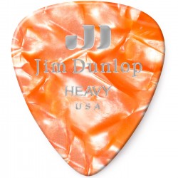 Dunlop 483P-08-HV Orange Pearl Guitar Pick (12-Pack)