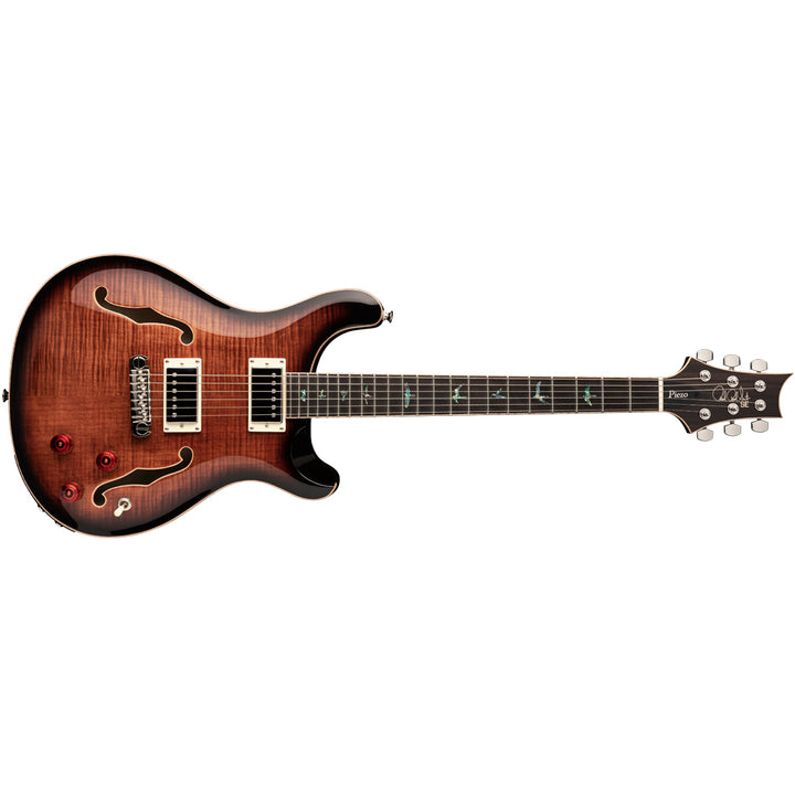 PRS SE Hollowbody II Piezo Electric Guitar (Black Gold Burst)