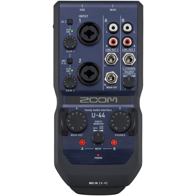 Zoom U-44 Handy Audio Interface for Mobile Recording