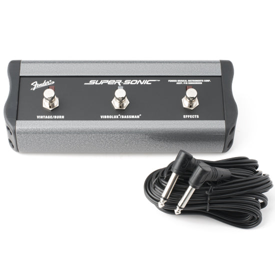 Fender Amp Footswitch 3-Button Pedal Vintage & Burn / Vibrolux & Bassman / Effects - 1/4'' Jack