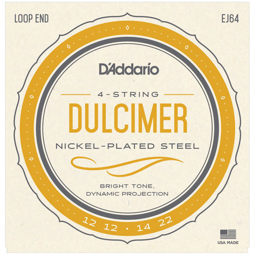 D'Addario EJ64 - SET DULCIMER NICKEL 4STR