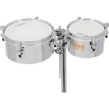 Tycoon TTI-68 C - Timbales 6/8 Mini Steel w/Brkt