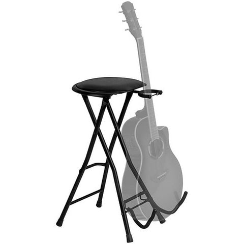 D'Addario DF53 - Players Stool w/Guitar Stand