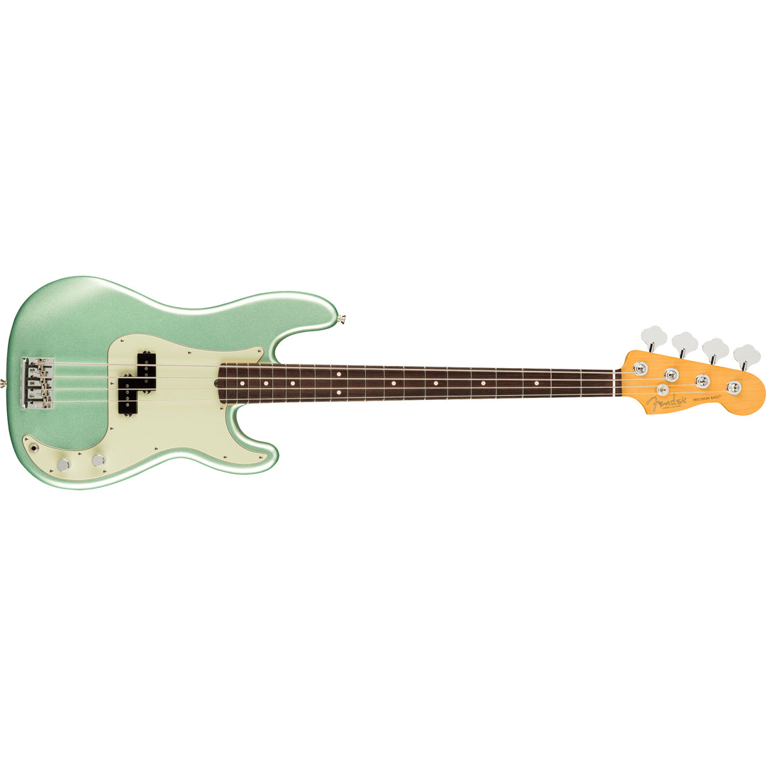 Fender American Professional II Precision Bass Rosewood Fingerboard Electric Bass Guitar - Mystic Surf Green